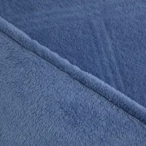 Blue Fancy Cutting Plush Fleece Blanket