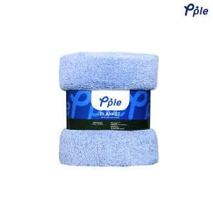Blue Frosted Plush Blanket