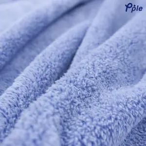 Blue Frosted Plush Throw