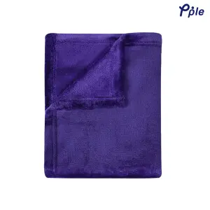 Blue Violet Luxury Flannel Throw