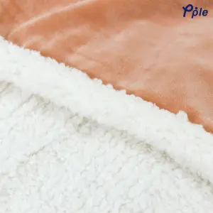 Brown Luxury Velvet Sharpa Throw