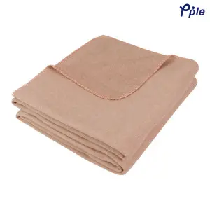 Brown Milk Tea Water Color Fleece Throw