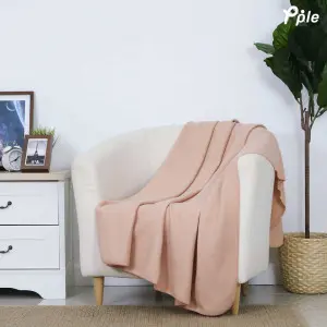 Brown Milk Tea Water Color Fleece Throw