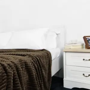 Brown Polyboa Blanket
