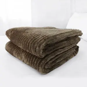 Brown Polyboa Blanket