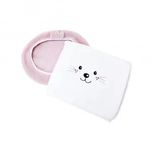 Circular Cutie Pink Seal Cushion Blanket