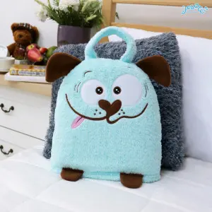 Cutie puppy portable cushion blanket