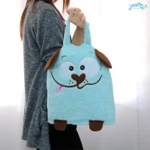 Cutie puppy portable cushion blanket