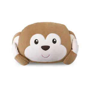Ear-closed monkey cushion blanket
