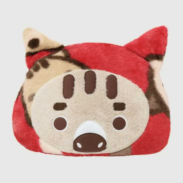 EPICO's Eazzie Gang Red Polyester Doll Pillow Blanket, Eddie Face