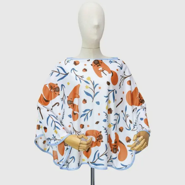 EPICO's Elme Planet Printed Polyester Nursing Cover with Drawstring Bag, autumn pattern