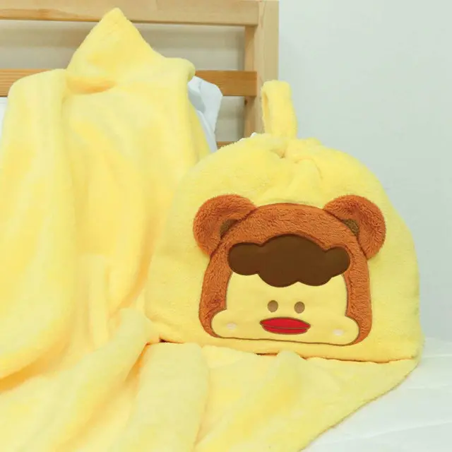 EPICO's Error Chick Plush Polyester Blanket in Plush Polyester Bag with Character Embroidery on Front, Yellow