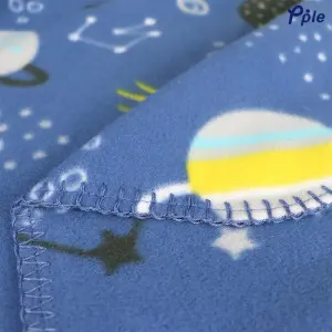 Fun Space Printed Fleece Baby Blanket