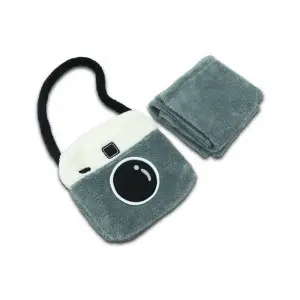 Green Camera Cushion Bag Blanket