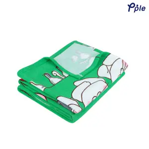 Green Happy Cats Blanket