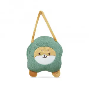 Green Shiba Inu 2-in-1 Cushion &amp; Bag Blanket