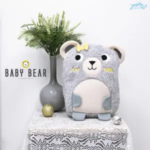 Grey Bear Cushion Blanket