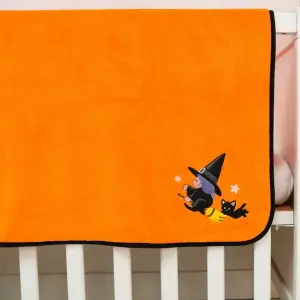 Halloween Witch Embroidered Baby Blanket