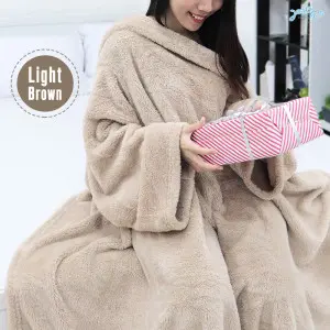 Light Brown Sleeved Blanket