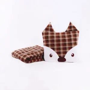 Little Scott Fox Cushion Blanket