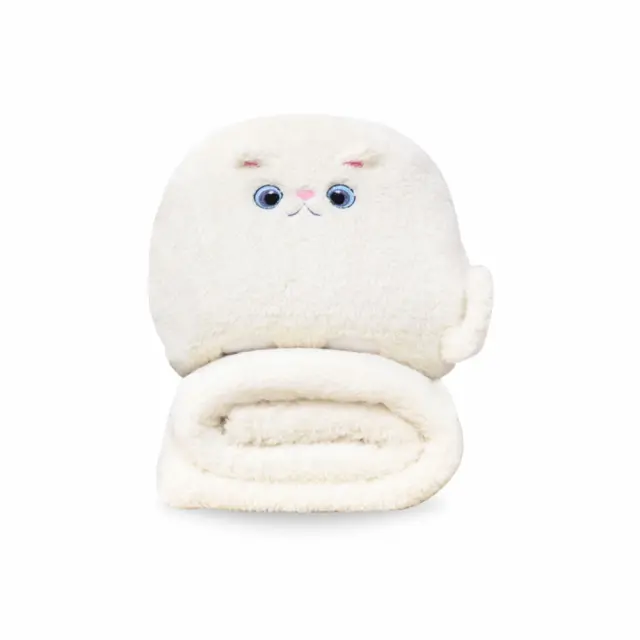 Onigiri Cream Cat Cushion Blanket