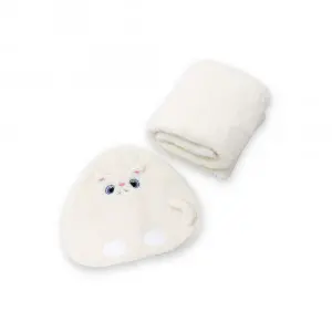 Onigiri Cream Cat Cushion Blanket