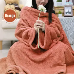 Orange Sleeved Blanket