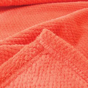 Orange Soft Popcorn Flannel Blanket