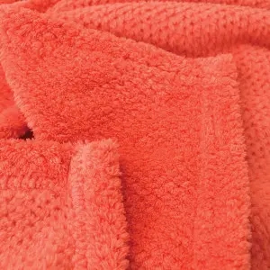 Orange Soft Popcorn Flannel Blanket