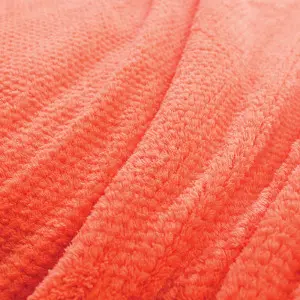 Orange Soft Popcorn Flannel Blanket