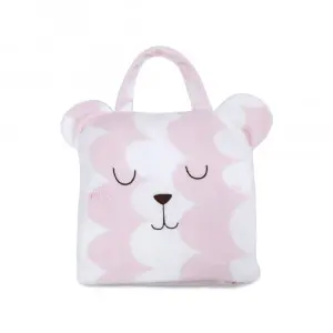 Pink Bear Portable Cushion Blanket