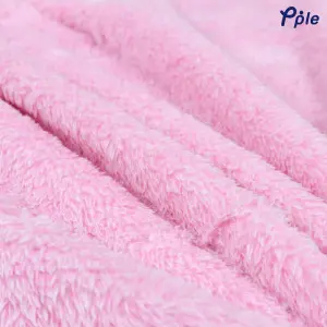 Pink Frosted Plush Throw