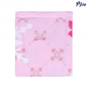 Pink Snowflake Printed Fleece Blanket