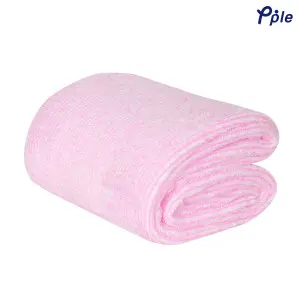 Pink Stripe Frosted Plush Blanket