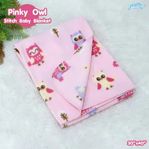 Pinky owl printed baby blanket