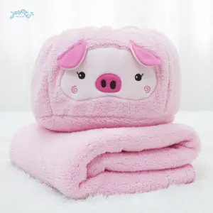 Pinky pig steamed bun cushion blanket