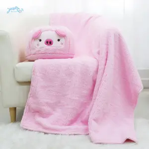 Pinky pig steamed bun cushion blanket