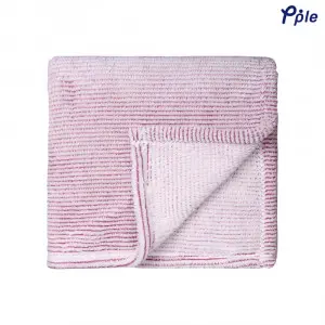 Plum Stripe Frosted Plush Throw