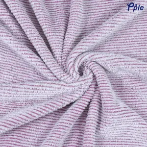 Plum Stripe Frosted Plush Throw