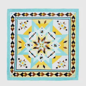 Poinsettia Christmas Blanket (Blue-brown)