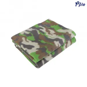 Printed Fleece Throw, Camouflage Pattern