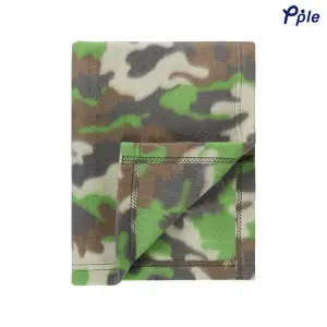 Printed Fleece Throw, Camouflage Pattern