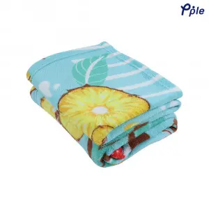 Printed Plush Blanket, Tropical Fruit