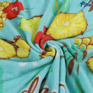 Printed Plush Blanket, Tropical Fruit