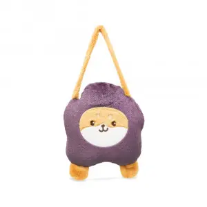 Purple Shiba Inu 2-in-1 Cushion Bag Blanket