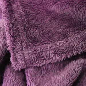 Purple Shiba Inu 2-in-1 Cushion Bag Blanket