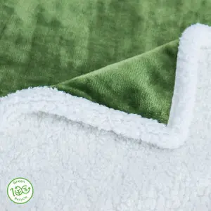 Recycled Plush Blanket, Reversible to Sherpa