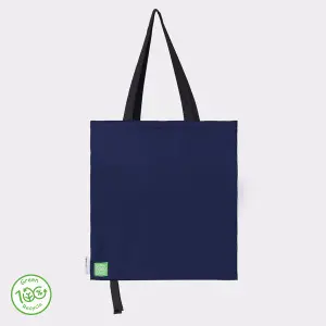 Recycled Tote Bag, Navy-Beige