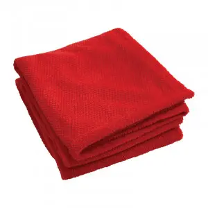 Red Soft Popcorn Flannel Throw