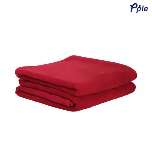 Red Solid Terry Blanket